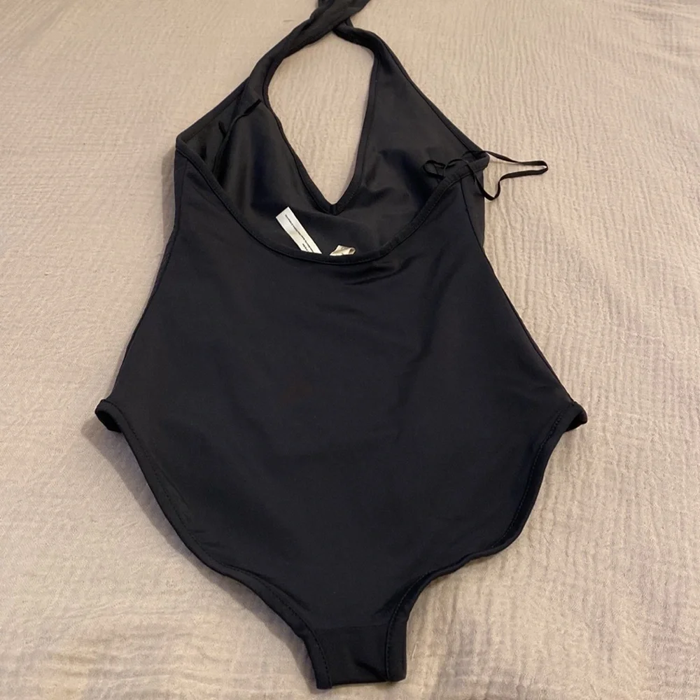 Wilfred Le Fou Black swimwear Halter One Piece. Size XS